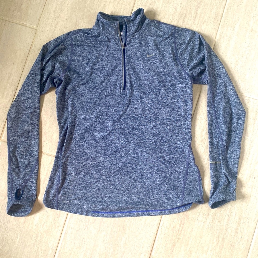 Nike Dry Fit Running pullover in navy